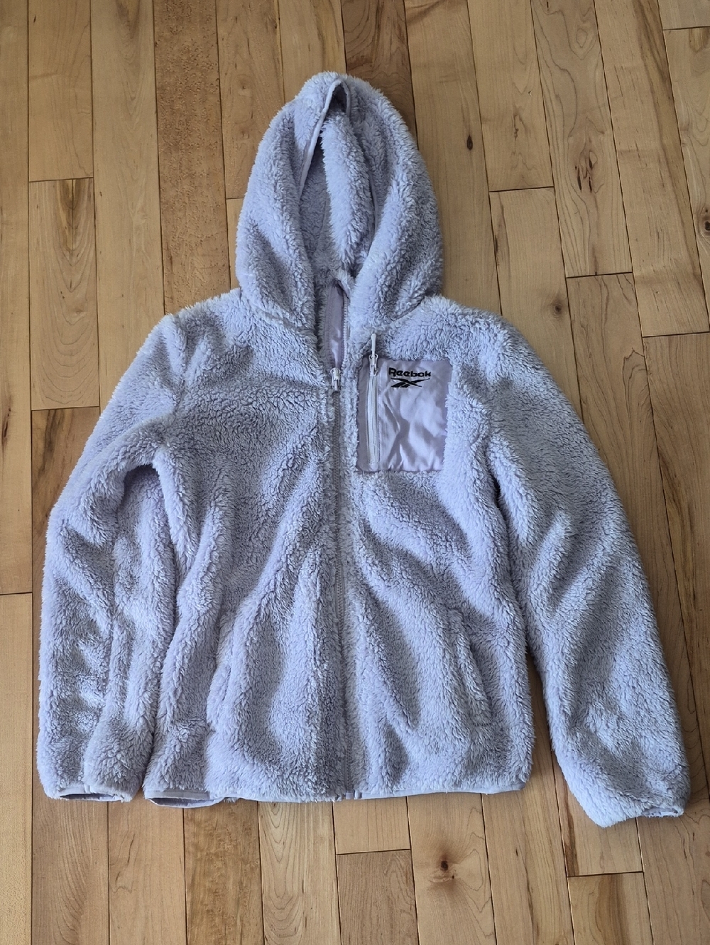 Girls Size 14/16 Reebok Lavender Plush Hooded Jacket